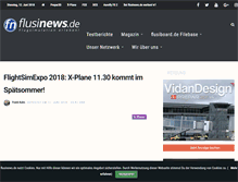 Tablet Screenshot of flusinews.de